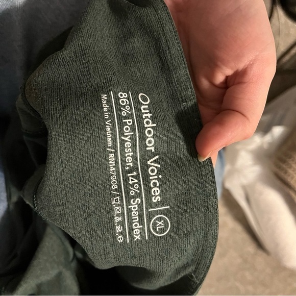 Outdoor Voices 3/4 Warmup Leggings Hunter Green XL Z - Picture 6 of 8